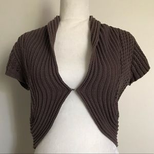 H&M Tan Knit Bolero/Cropped Jacket